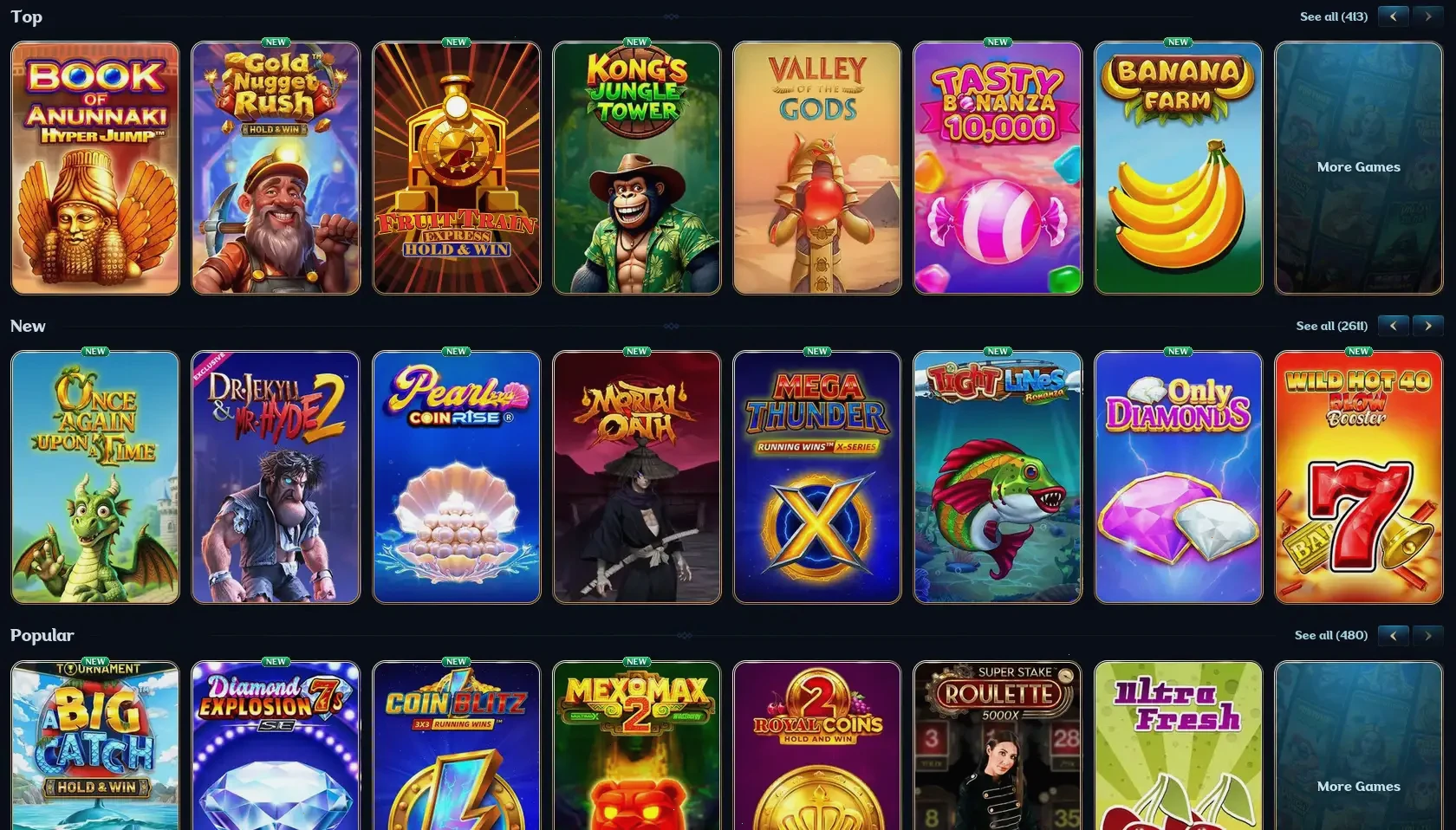 Wild Robin mobile casino interface showing slot games on smartphone
